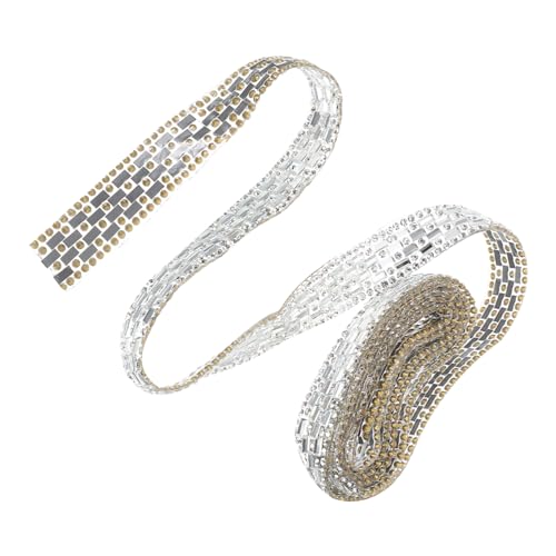 FONDOTIN Rhinestone Band Breit mit Eisenklebebeschichtung Rechteckige Glas strasssteine Selbstklebendes DIY Dekorationsband für Kleidung Taschen Schuhe Bling Craft Trim FONDOTIN Rhinestone Band Breit mit Eisenklebebeschichtung Rechteckige Glas strasssteine Selbstklebendes DIY Dekorationsband für Kleidung Taschen Schuhe Bling Craft Trim von FONDOTIN