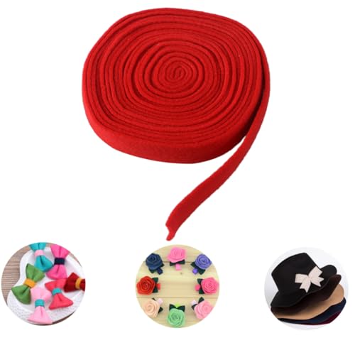 FONDOTIN Rotes Filzband aus Wollfilz für DIY Bastelprojekte Weihnachten Baumdekorationen Applikationen Schleifen Kränze Langlebiges Umweltfreundliches Material von FONDOTIN