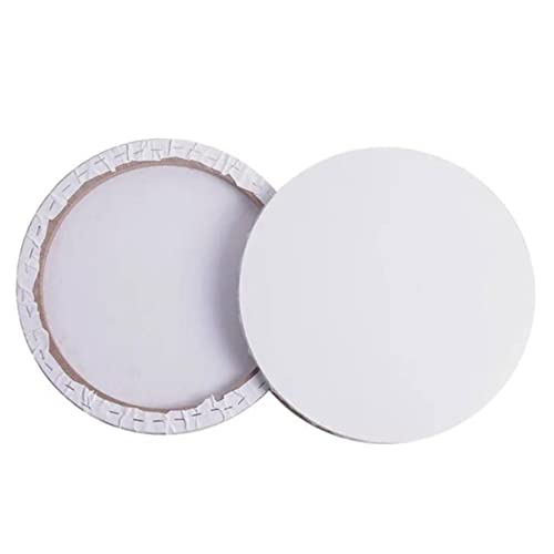 FONDOTIN Runder Baumwoll Gemälderahmen Gespannte für Öl und Acrylfarben für DIY Projekte und Kreative Weiß FONDOTIN Runder Baumwoll Gemälderahmen Gespannte für Öl und Acrylfarben für DIY Projekte und Kreative Weiß von FONDOTIN
