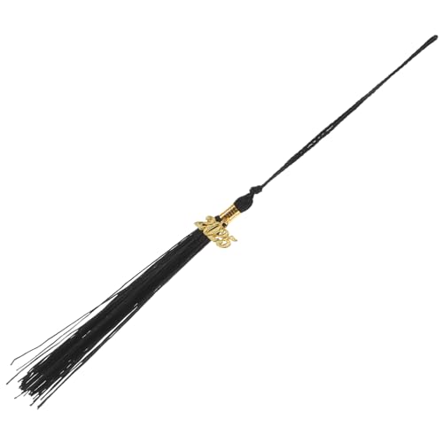 FONDOTIN Schwarze Abschlussquaste mit Goldfarbenem Anhänger Langlebige Graduation Cap Dekoration für Erwachsene Weiche und Komfortable Abschlusskappen Quaste für Feier und Party von FONDOTIN