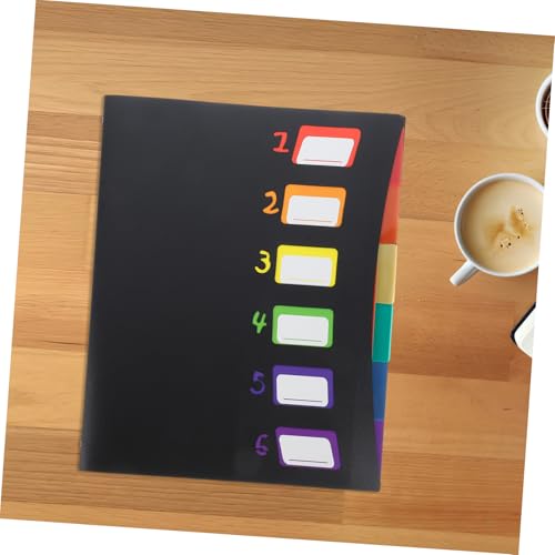 FONDOTIN Schwarzer Dokumentenordner mit Fächern Robuster Papier organizer für Büro Schule und Konferenzen Mehrlagige Ordnungsmappe zur Sicheren Aufbewahrung von Unterlagen und Testpapieren FONDOTIN Schwarzer Dokumentenordner mit Fächern Robuster Papier organizer für Büro Schule und Konferenzen Mehrlagige Ordnungsmappe zur Sicheren Aufbewahrung von Unterlagen und Testpapieren von FONDOTIN