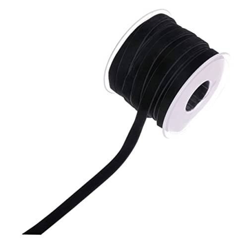 FONDOTIN Schwarzes Einseitiges Samtband Yards Flockband Geschenkband für Geschenkverpackung DIY Dekoration Hochzeit Party Zubehör FONDOTIN Schwarzes Einseitiges Samtband Yards Flockband Geschenkband für Geschenkverpackung DIY Dekoration Hochzeit Party Zubehör von FONDOTIN