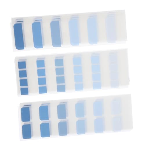 FONDOTIN Selbstklebende Beschreibbare Index Tabs in Farbverlauf Blau Vielseitige Haftnotizen für Bücher Notizbücher und Ordner Starke Haftung Einfach zu Entfernen und Organisieren von FONDOTIN