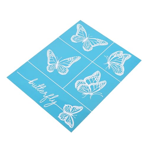 FONDOTIN Selbstklebende Schablone mit Schmetterlingsmuster Wiederverwendbare Siebdruckschablone für DIY Projekte für Wände Taschen und Kunsthandwerk Waschbar und Leicht zu Handhaben von FONDOTIN