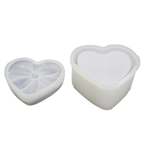 FONDOTIN Silikonform Herz Geschenkbox mit Schleifendekor Flexible Gießform für DIY Schmuckkästchen Langlebig Reißfest Wiederverwendbar Geeignet für Harzkunst und Bastelzubehör FONDOTIN Silikonform Herz Geschenkbox mit Schleifendekor Flexible Gießform für DIY Schmuckkästchen Langlebig Reißfest Wiederverwendbar Geeignet für Harzkunst und Bastelzubehör von FONDOTIN