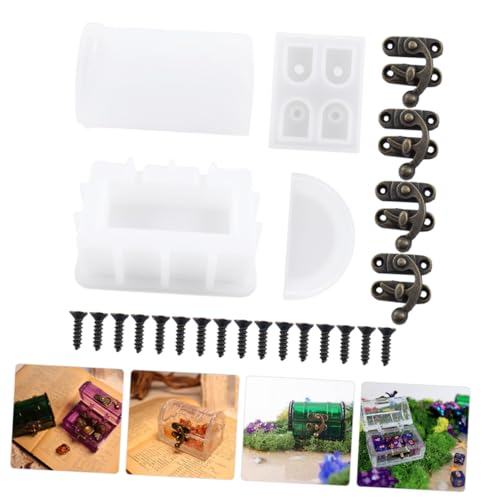 FONDOTIN Silikonform Schatztruhe Aufbewahrungsbox DIY Bastelset Spiegelglanz Wiederverwendbar Robust für Epoxidharz Harz Schmuck Behälter mit Zubehör FONDOTIN Silikonform Schatztruhe Aufbewahrungsbox DIY Bastelset Spiegelglanz Wiederverwendbar Robust für Epoxidharz Harz Schmuck Behälter mit Zubehör von FONDOTIN