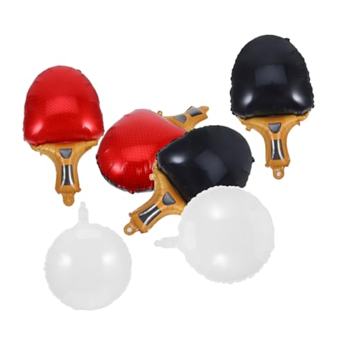 FONDOTIN Sportliche Folienballons Teiliges Tischtennis Motiv mit Roten und Schwarzen Schlägern Weißen Runden Bällen Langlebig und Vielseitig für Geburtstags und Sportpartys FONDOTIN Sportliche Folienballons Teiliges Tischtennis Motiv mit Roten und Schwarzen Schlägern Weißen Runden Bällen Langlebig und Vielseitig für Geburtstags und Sportpartys von FONDOTIN