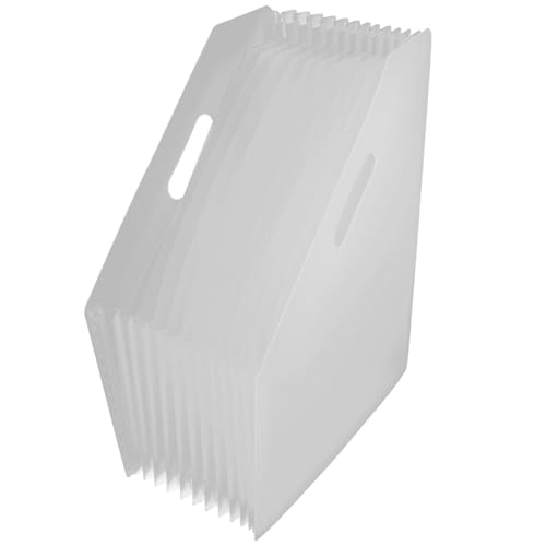 FONDOTIN Stehender Accordion Folder aus Kunststoff Großer Kapazität Multifunktionaler Desktop File Organizer für Wichtige Dokumente Erweiterbarer Fächermappenhalter Stilvoll und Praktisch von FONDOTIN