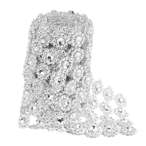 FONDOTIN Strass Mesh Band Reihig Silberfarben Strapazierfähiges Zuschneidbares Dekoband für Kleidung Kostüme Basteln Hochzeit und Festtagsdeko Vielseitige Langlebige Kunststoff und FONDOTIN Strass Mesh Band Reihig Silberfarben Strapazierfähiges Zuschneidbares Dekoband für Kleidung Kostüme Basteln Hochzeit und Festtagsdeko Vielseitige Langlebige Kunststoff und von FONDOTIN