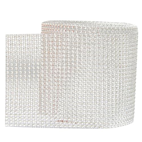 FONDOTIN Strassband Reihig Silberfarben Glitzer Mesh Rhinestone Trim Schneidbar für Hochzeitsdeko Tortendeko Geschenkverzierung und Bastelarbeiten FONDOTIN Strassband Reihig Silberfarben Glitzer Mesh Rhinestone Trim Schneidbar für Hochzeitsdeko Tortendeko Geschenkverzierung und Bastelarbeiten von FONDOTIN