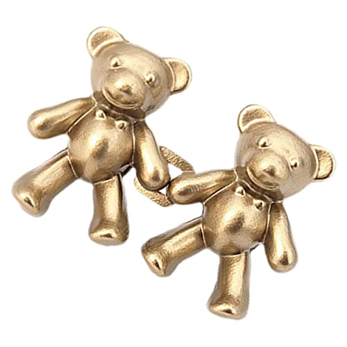 FONDOTIN Taillenstift Knopf Hosenbundstraffer Spanner Hosenknöpfe zum Verkleinern Taillenversteller Bären Hose -Segal tragen Bär Taillenschnalle Kleiderverzeichnis Clips Legierung Golden von FONDOTIN
