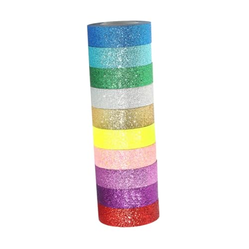 FONDOTIN Teiliges Glitter Klebeband Buntes Selbstklebendes Dekorationsband aus Premium Einfach Abreißbar Rückstandsfrei Entfernbar für Geschenkverpackung DIY Basteln Scrapbooking FONDOTIN Teiliges Glitter Klebeband Buntes Selbstklebendes Dekorationsband aus Premium Einfach Abreißbar Rückstandsfrei Entfernbar für Geschenkverpackung DIY Basteln Scrapbooking von FONDOTIN