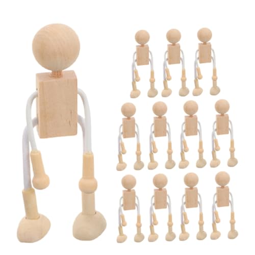 FONDOTIN Teiliges Holzfiguren zum Bemalen Unvollendete Holz puppen für DIY Kunst und Basteln Kinderfreundliche Holzspielzeug figuren für Heimdekoration und Kreative Geschenke FONDOTIN Teiliges Holzfiguren zum Bemalen Unvollendete Holz puppen für DIY Kunst und Basteln Kinderfreundliche Holzspielzeug figuren für Heimdekoration und Kreative Geschenke von FONDOTIN