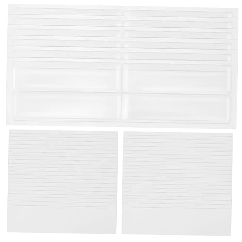 FONDOTIN Teiliges Selbstklebendes Transparentes Etikettenhalter mit Papier Einlegern Wiederverwendbare Klare Plastikhüllen für Visitenkarten und Organisationssysteme im Büro und Haushalt FONDOTIN Teiliges Selbstklebendes Transparentes Etikettenhalter mit Papier Einlegern Wiederverwendbare Klare Plastikhüllen für Visitenkarten und Organisationssysteme im Büro und Haushalt von FONDOTIN