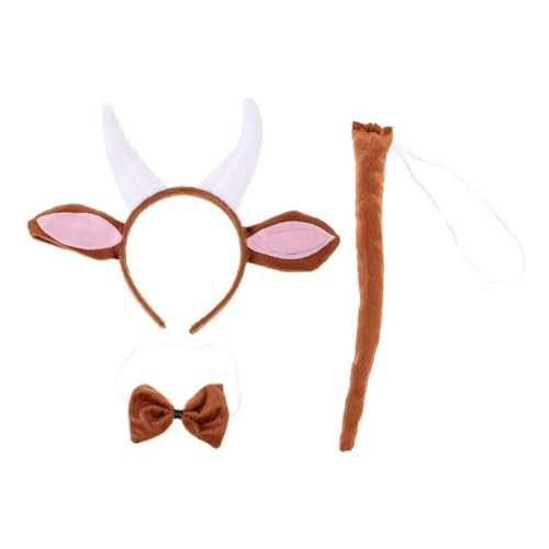 FONDOTIN Tierkostüm Set Ziegenhörner Haarreif mit Tierohren und Cartoon Kopfschmuck für Cosplay Geburtstag Karneval und Halloween Verstellbar und Komfortabel Teiliges Kostüm Zubehör FONDOTIN Tierkostüm Set Ziegenhörner Haarreif mit Tierohren und Cartoon Kopfschmuck für Cosplay Geburtstag Karneval und Halloween Verstellbar und Komfortabel Teiliges Kostüm Zubehör von FONDOTIN