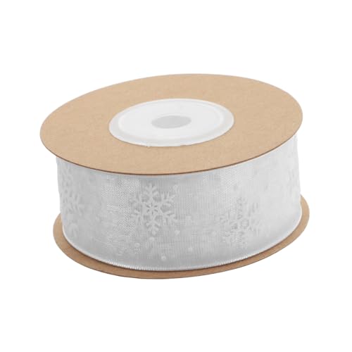 FONDOTIN Transparente Schneeflocken Schleife Breit Bedrucktes Weiches Geschenkband für Blumensträuße DIY Haaraccessoires und Vielseitige Winterdeko FONDOTIN Transparente Schneeflocken Schleife Breit Bedrucktes Weiches Geschenkband für Blumensträuße DIY Haaraccessoires und Vielseitige Winterdeko von FONDOTIN