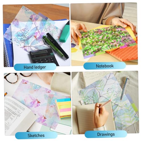 FONDOTIN Trennblätter aus Robustem Material Farbige File Dividers mit Einsteckbaren Tabs für Ringordner Portable Register Trenner für Planer und Organizer von FONDOTIN