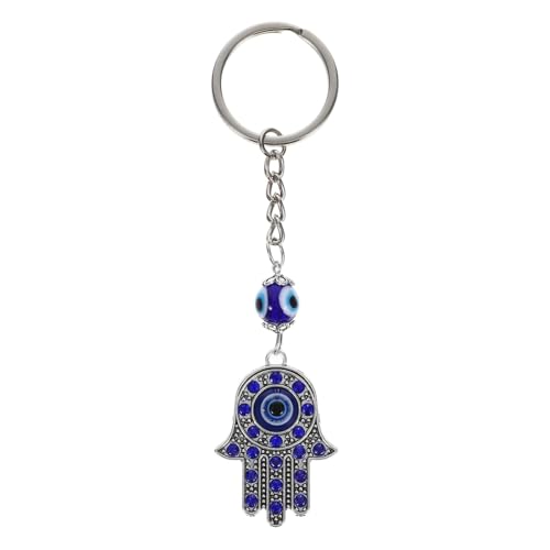 FONDOTIN Türkisblauer Böser Blick Schlüsselanhänger mit Metall und Funkelnden Strasssteinen Handanhänger als Modischer Glücksbringer für Taschen Schlüssel und Persönliche Dekoration FONDOTIN Türkisblauer Böser Blick Schlüsselanhänger mit Metall und Funkelnden Strasssteinen Handanhänger als Modischer Glücksbringer für Taschen Schlüssel und Persönliche Dekoration von FONDOTIN