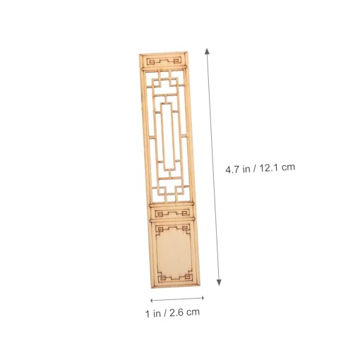 FONDOTIN Unbehandelte Holzscheiben Mini Tür Fenster Holzchip DIY Bastelmaterial für Kreative Dekoration und Malspaß zum Basteln und Gestalten von FONDOTIN