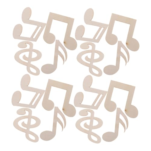 FONDOTIN Unbemalte Holz-musiknoten DIY Bastelsets für Partydekoration Holzfiguren zum Bemalen Originelles Lernspielzeug für Holznoten für Kunstprojekte FONDOTIN Unbemalte Holz-musiknoten DIY Bastelsets für Partydekoration Holzfiguren zum Bemalen Originelles Lernspielzeug für Holznoten für Kunstprojekte von FONDOTIN