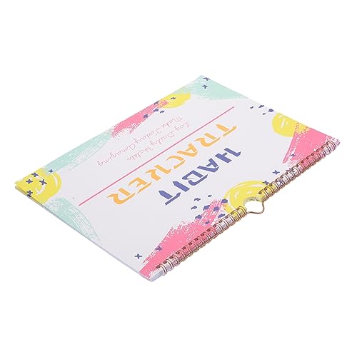 FONDOTIN Undatierter Habit Tracker Kalender Minimalistischer Monatsplaner mit Aquarelldesign für Englischlernen und Zielverfolgung Flexibles Einfach zu Nutzendes Gewohnheitsjournal für von FONDOTIN