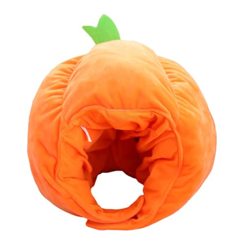 FONDOTIN Verstellbarer Halloween Kürbis Kopfschmuck Partyhut in Orange Trendige Kostüm Mütze für Freunde Sicherer Fotorequisit Festliche Kopfbedeckung für Halloween Feiern von FONDOTIN