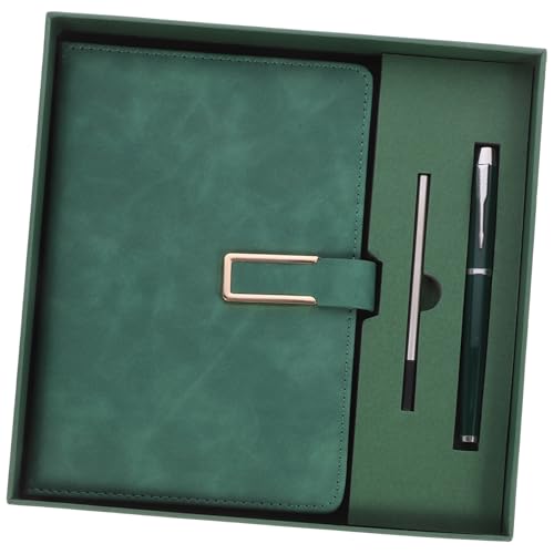 FONDOTIN Vintage Business Notepad Set mit Softcover Retro Tagesplaner und Konferenznotizbuch samt Stilvollem Schreibgerät Leicht Tragbar für Büro Schule und Zuhause FONDOTIN Vintage Business Notepad Set mit Softcover Retro Tagesplaner und Konferenznotizbuch samt Stilvollem Schreibgerät Leicht Tragbar für Büro Schule und Zuhause von FONDOTIN