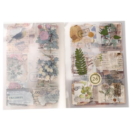 FONDOTIN Vintage Journaling Sticker DIY Scrapbook Zubehör mit Kleinen Aufklebern Beschriftbar Kompakt und Handlich für Tagebuch Notizbuch Album und Bullet Journaling FONDOTIN Vintage Journaling Sticker DIY Scrapbook Zubehör mit Kleinen Aufklebern Beschriftbar Kompakt und Handlich für Tagebuch Notizbuch Album und Bullet Journaling von FONDOTIN