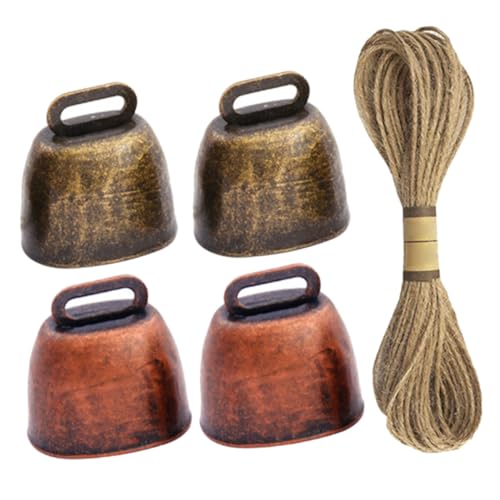 FONDOTIN Vintage Metall Kuh und Schafglocken Teilig mit Juteseil Robuste Bauernhof Hängedekoration Klare Haustier und Weihnachtsanhänger für DIY Handwerk und Windspiele FONDOTIN Vintage Metall Kuh und Schafglocken Teilig mit Juteseil Robuste Bauernhof Hängedekoration Klare Haustier und Weihnachtsanhänger für DIY Handwerk und Windspiele von FONDOTIN