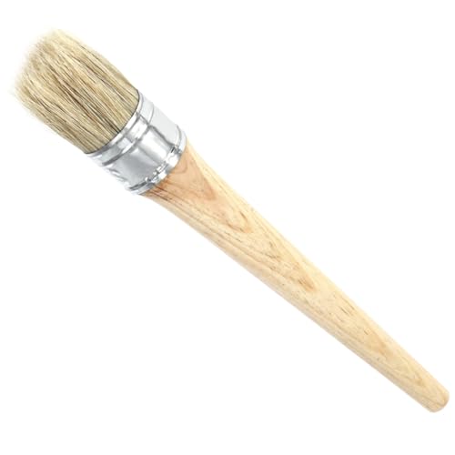 FONDOTIN Wachspinsel mit Naturborsten Runder Holzgriff Großer Wachspinsel für Möbelrestaurierung Stencil Malerei Präzise Anwendung bei Kreidefarbe und Wachs Ergonomisch für Feine Details FONDOTIN Wachspinsel mit Naturborsten Runder Holzgriff Großer Wachspinsel für Möbelrestaurierung Stencil Malerei Präzise Anwendung bei Kreidefarbe und Wachs Ergonomisch für Feine Details von FONDOTIN