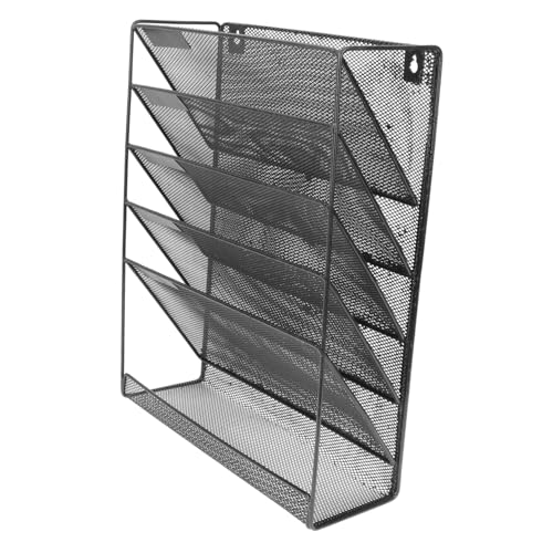 FONDOTIN Wandmontierter Lagiger Aktenregal Organizer aus Metall Stapelbare Dokumentenablage für Büro und Zuhause Platzsparender Wandordnerhalter für Datei und Zeitschriftenaufbewahrung FONDOTIN Wandmontierter Lagiger Aktenregal Organizer aus Metall Stapelbare Dokumentenablage für Büro und Zuhause Platzsparender Wandordnerhalter für Datei und Zeitschriftenaufbewahrung von FONDOTIN