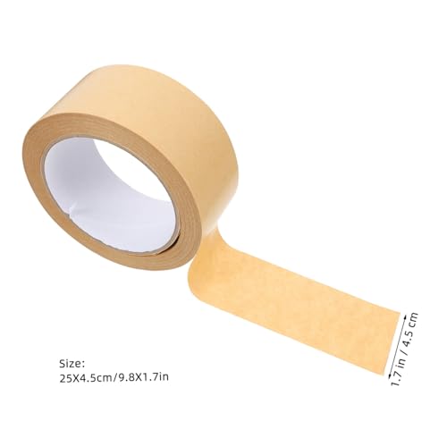 FONDOTIN Wasserfreies Kraftpapier Klebeband Stark Haftendes Reißbares Verpackungs und Dichtungsband Resistent gegen Abrieb Wasser Öl zum Versiegeln und Verstärken von Kartons von FONDOTIN
