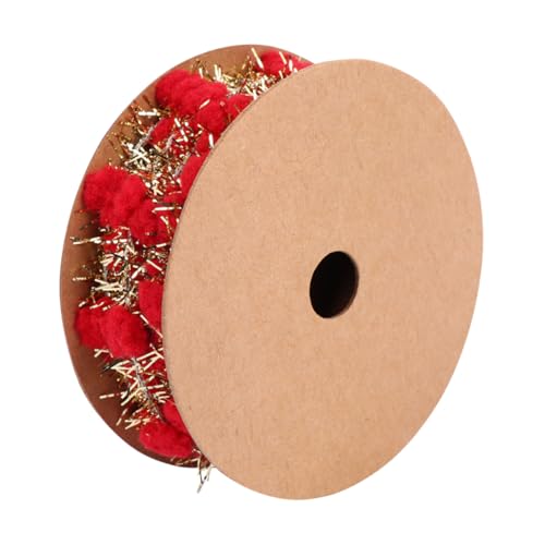 FONDOTIN Weihnachtsbaum Dekoband mit Glitzer Pompons Robuste Weihnachtsbänder für DIY Bastelprojekte Geschenkverpackung und Festliche Weihnachtsdeko in Rot FONDOTIN Weihnachtsbaum Dekoband mit Glitzer Pompons Robuste Weihnachtsbänder für DIY Bastelprojekte Geschenkverpackung und Festliche Weihnachtsdeko in Rot von FONDOTIN