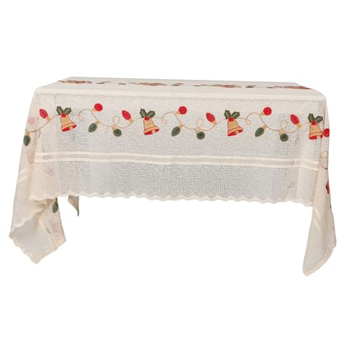 FONDOTIN Weihnachtstischdecke Weihnachtstischdekoration Gehäkelte Deckchen Dekorativer Tischläufer Dekorative Tischdecke Festliche Tischdecke Geburtstagstabdecke Weihnachtsdkorte Polyester FONDOTIN Weihnachtstischdecke Weihnachtstischdekoration Gehäkelte Deckchen Dekorativer Tischläufer Dekorative Tischdecke Festliche Tischdecke Geburtstagstabdecke Weihnachtsdkorte Polyester von FONDOTIN