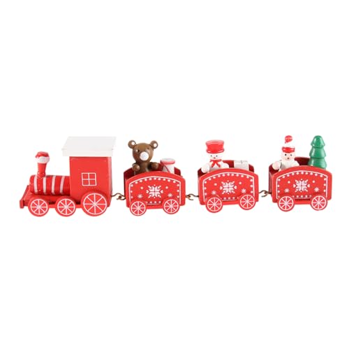FONDOTIN Weihnachtszug Kuchen Dekoration aus Holz Niedlicher Cartoon Zug Ornament Umweltfreundlich für Geburtstag Party und Festliche Tortenverzierung Teilig von FONDOTIN
