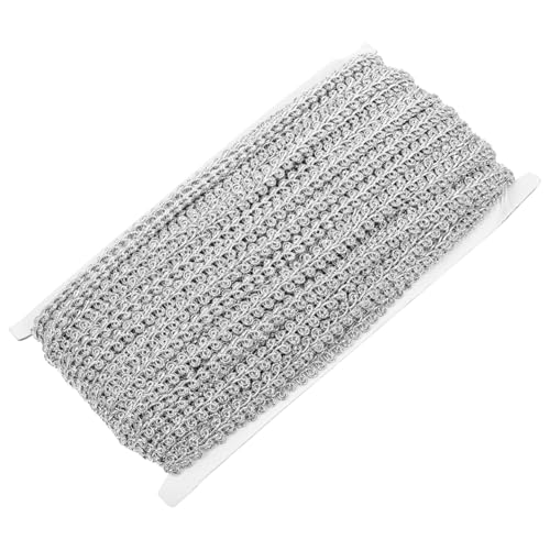FONDOTIN Welliges Spitzenband Silber Feine Textur Dekoratives Kostümzubehör Vielseitig für DIY Näharbeiten und Bühnenkostüme Geeignet für Anfänger und Persönliche Gestaltung von FONDOTIN