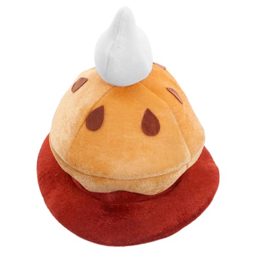 FONDOTIN Wiederverwendbarer Runder Pumpkin Kostümhut aus Weichem Plüsch Lustige Kostüm-kopfbedeckung für Erwachsene und Teens für Halloween Thanksgiving Weihnachtsfeiern und Foto-requisiten von FONDOTIN