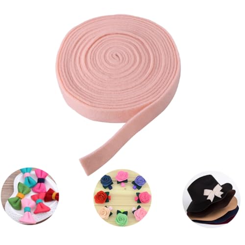 FONDOTIN Wollfilzband Hellrosa Langlebig Umweltfreundlich für DIY Weihnachtsbaum Deko Bastelmaterial Applikationen Kränze Schleifen Patchwork von FONDOTIN