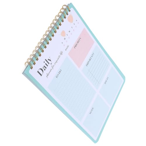 FONDOTIN Zeitmanagement Notizblock mit Kalender To Do Liste und Stundenplan Kompakter Grüner Tagesplaner für Arbeit und Schule Praktisches Planungsheft für Effiziente Terminverwaltung von FONDOTIN