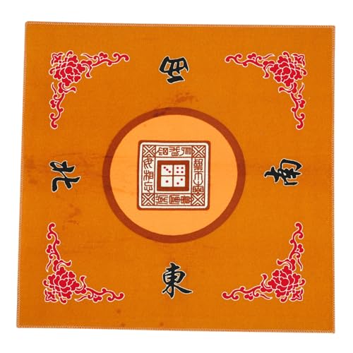 FONDOTIN rutschfeste Mahjong Tischdecke Quadratisch Geräuschreduzierend für Poker und Brettspiele Vielseitig Verwendbar Komfortables Material Gelb FONDOTIN rutschfeste Mahjong Tischdecke Quadratisch Geräuschreduzierend für Poker und Brettspiele Vielseitig Verwendbar Komfortables Material Gelb von FONDOTIN