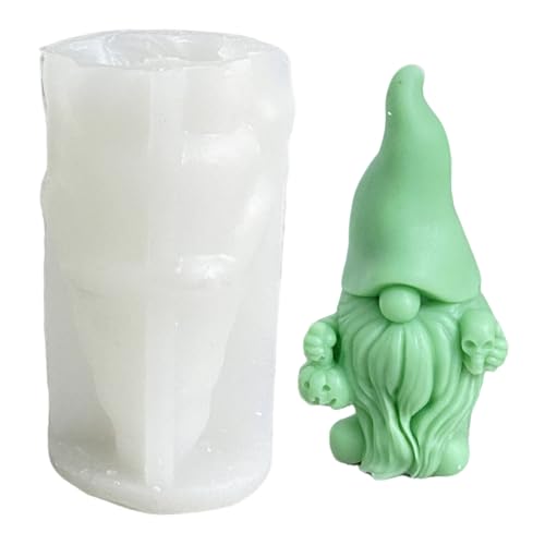 2 Stück Silikonformen Gießformen Halloween Silikonform Wichtel Figuren Gießform Silikon Herbst 3D Giessform Kerzenformen Zwerge Kürbis Silikon Gießformen Für Duftkerzen, Seifen, Kerzenform (A) von FONDUO