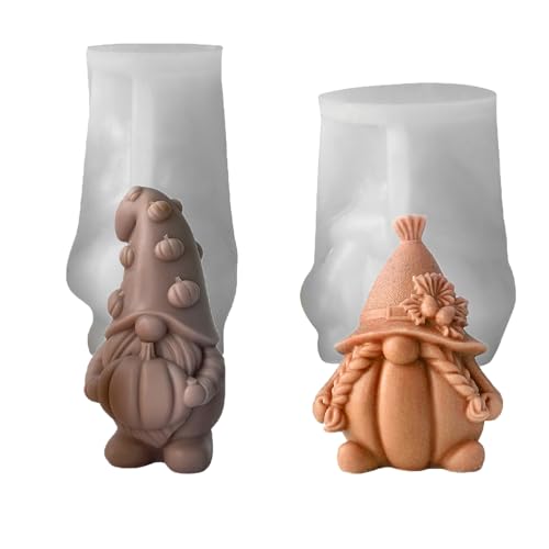 3D Herbst Wichtel Silikonform Kerze, Kerzenform Silikon Formen Kürbis Herbstwichtel Silikonformen Gießformen Herbst DIY Silikon Kerzen Gießform Kerzenformen zum Gießen Für Seife Kerzen Deko (A+B) 3D Herbst Wichtel Silikonform Kerze, Kerzenform Silikon Formen Kürbis Herbstwichtel Silikonformen Gießformen Herbst DIY Silikon Kerzen Gießform Kerzenformen zum Gießen Für Seife Kerzen Deko (A+B) von FONDUO