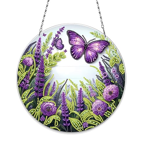 5D Diamond Painting Frühling Beidseitig, Deko Frühling Diamond Painting Fensterbilder Fensterdeko Hängend, DIY Diamant Painting Fenster Tür Dekoration, Diamant Malerei Basteln, Frühling Deko (B) von FONDUO