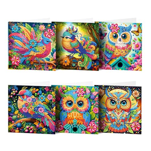 6 Stück Diamond Painting Karten Set für Kinder Erwachsene DIY Diamond Painting Grußkarten Wichtel Deko Frühling Geburtstagskarten Geschenk Diamant Painting Basteln für Geburtstag Frühling Deko (C) 6 Stück Diamond Painting Karten Set für Kinder Erwachsene DIY Diamond Painting Grußkarten Wichtel Deko Frühling Geburtstagskarten Geschenk Diamant Painting Basteln für Geburtstag Frühling Deko (C) von FONDUO