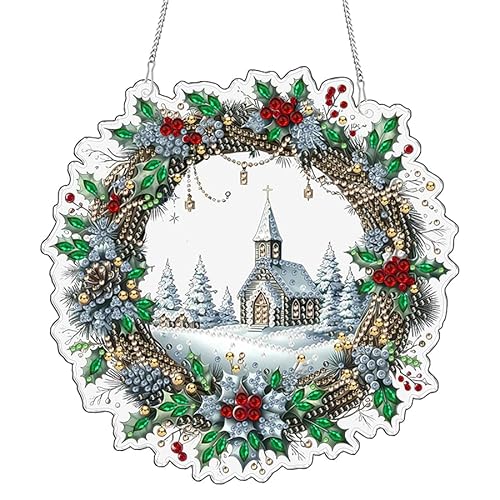 DIY Diamond Painting Weihnachten Deko Türkranz Diamant Painting Fensterbilder Weihnachten Fenster Hängend Diamond Painting Anhänger Diamantmalerei Girlande Bilder Für Tür Fenster Weihnachtsdeko (Q) DIY Diamond Painting Weihnachten Deko Türkranz Diamant Painting Fensterbilder Weihnachten Fenster Hängend Diamond Painting Anhänger Diamantmalerei Girlande Bilder Für Tür Fenster Weihnachtsdeko (Q) von FONDUO