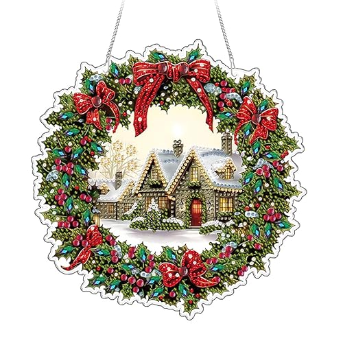DIY Diamond Painting Weihnachten Deko Türkranz Diamant Painting Fensterbilder Weihnachten Fenster Hängend Diamond Painting Anhänger Diamantmalerei Girlande Bilder Für Tür Fenster Weihnachtsdeko (O) DIY Diamond Painting Weihnachten Deko Türkranz Diamant Painting Fensterbilder Weihnachten Fenster Hängend Diamond Painting Anhänger Diamantmalerei Girlande Bilder Für Tür Fenster Weihnachtsdeko (O) von FONDUO