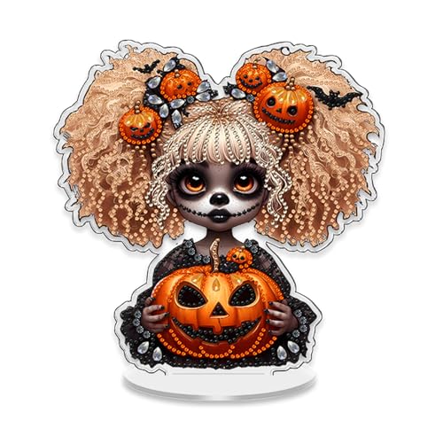 Diamond Painting Aufsteller Halloween, Diamant Painting Acryl Bild Für Tischdeko, Horror Diamant Malerei Hexe Stehend Kunst Set, Halloween Tisch Dekoration Basteln Geschenk Für Kinder Erwachsene (E) Diamond Painting Aufsteller Halloween, Diamant Painting Acryl Bild Für Tischdeko, Horror Diamant Malerei Hexe Stehend Kunst Set, Halloween Tisch Dekoration Basteln Geschenk Für Kinder Erwachsene (E) von FONDUO