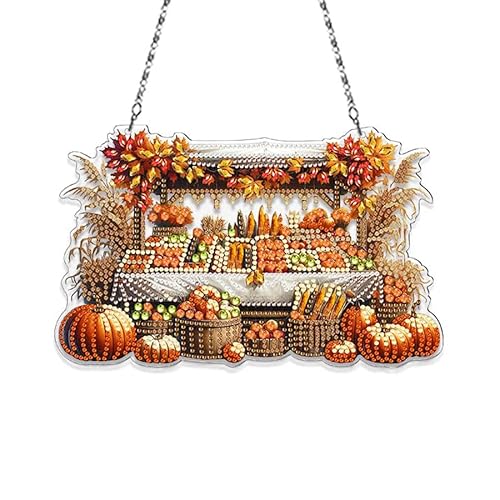 Diamond Painting Fensterbilder Herbst, Herbstdeko Doppelseitig Diamant Painting Anhänger, DIY Diamond Painting Türkranz, 5D Diamant Malerei Bastelset für Erwachsene Kinder für Thanksgiving Herbst (02) Diamond Painting Fensterbilder Herbst, Herbstdeko Doppelseitig Diamant Painting Anhänger, DIY Diamond Painting Türkranz, 5D Diamant Malerei Bastelset für Erwachsene Kinder für Thanksgiving Herbst (02) von FONDUO