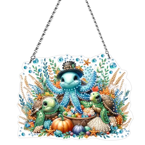 FONDUO Diamond Painting Fensterbilder Diamond Painting Girlande Landschaft Anhänger Fensterdeko Frühling Sommer Diamant Malerei Türkranz DIY Diamantmalerei Aufsteller Kinder Erwachsener Geschenk (B) von FONDUO