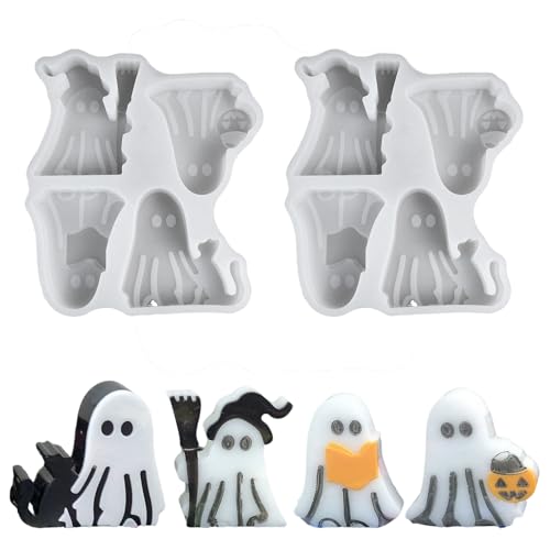 Geister Silikonform Epoxidharz Formen Silikon Giessform Halloween Silikonformen Gießformen Kerzen Gießform Silikon Gießformen Geist Für Halloween Deko (Ax2) von FONDUO
